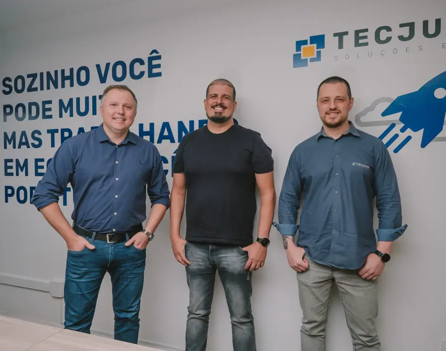 Sócios da Tecjump - Rogério, Juliano e Pablo